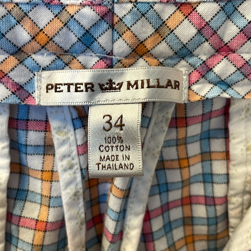 Peter Millar Golf Shorts 34 Golfcore Spring Preppy Country Club Plaid‎ Colorful - Picture 5 of 8